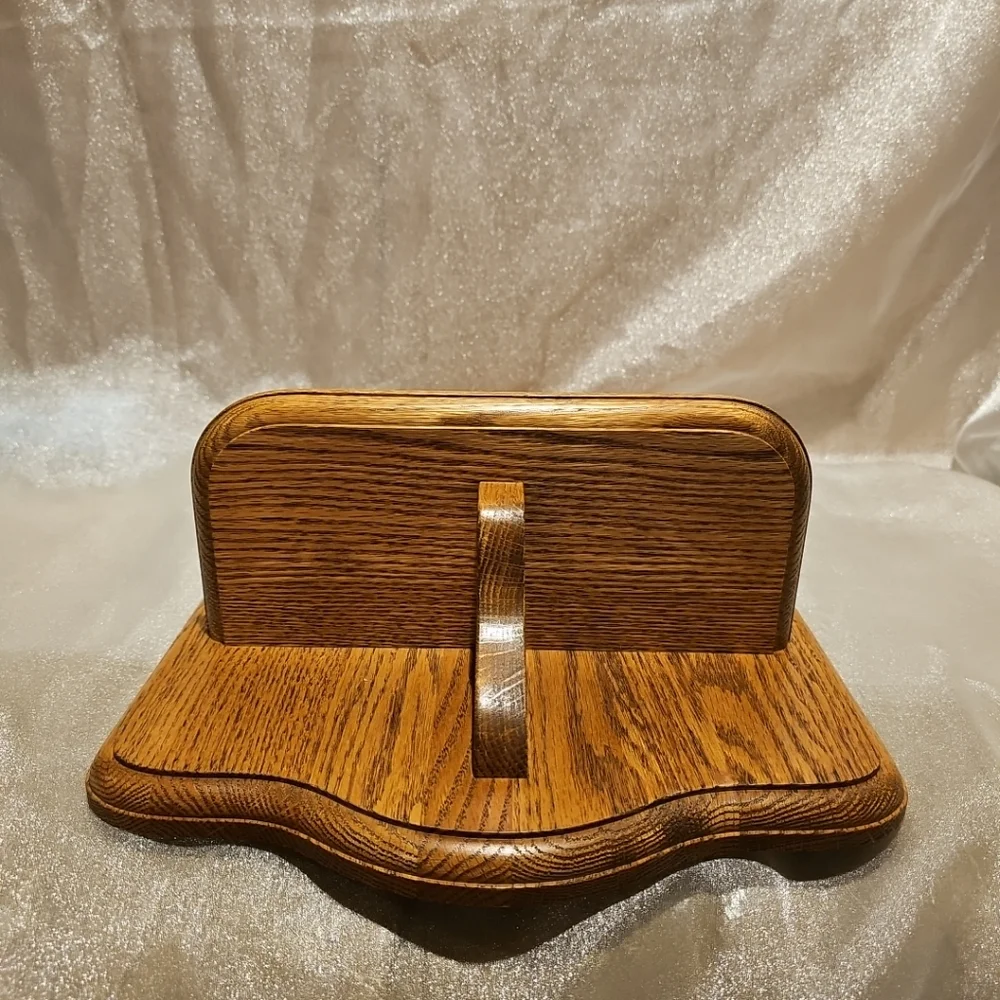 Vintage Hand Madw Elegant Oak Wall Mirror with Shelf